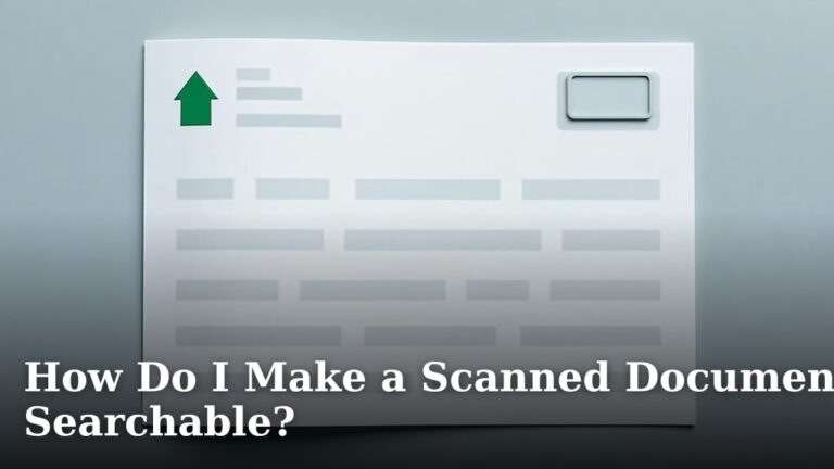 How Do I Make a Scanned Document Searchable?