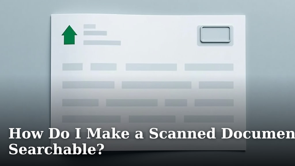How Do I Make a Scanned Document Searchable?
