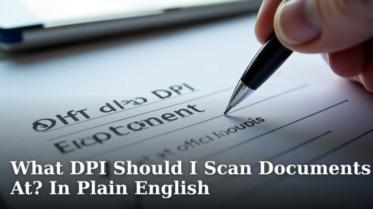 What DPI Should I Scan Documents At? In Plain English