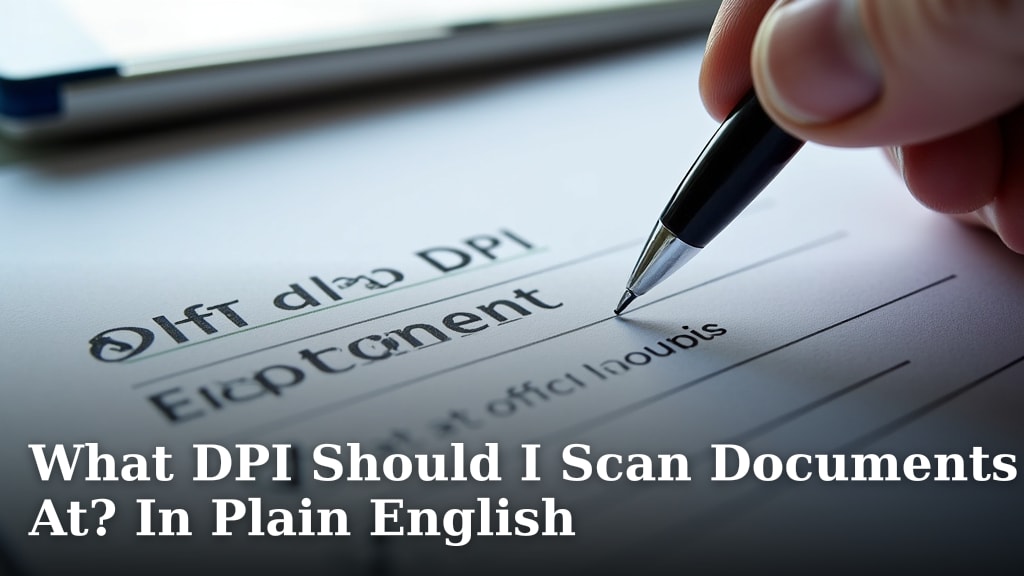 What DPI Should I Scan Documents At? In Plain English